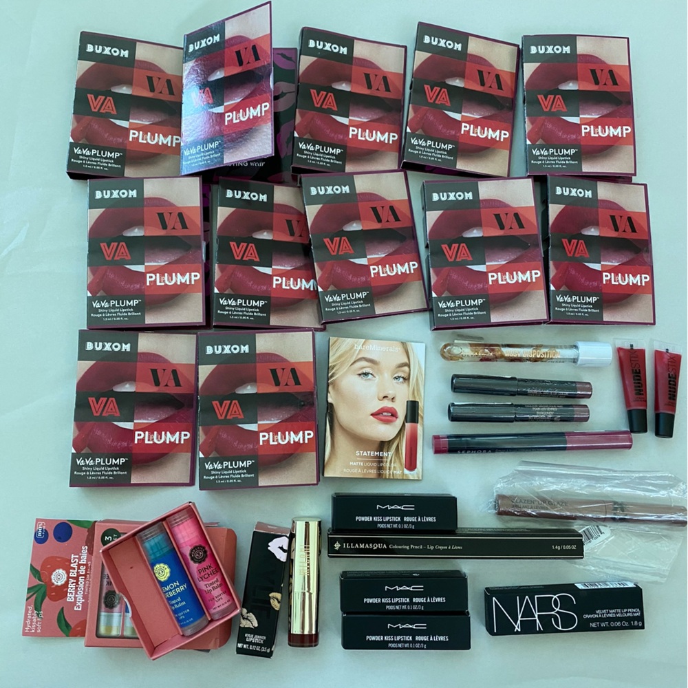 Sample & full size Lipstick lot Nars Buxom Mac Nudestix